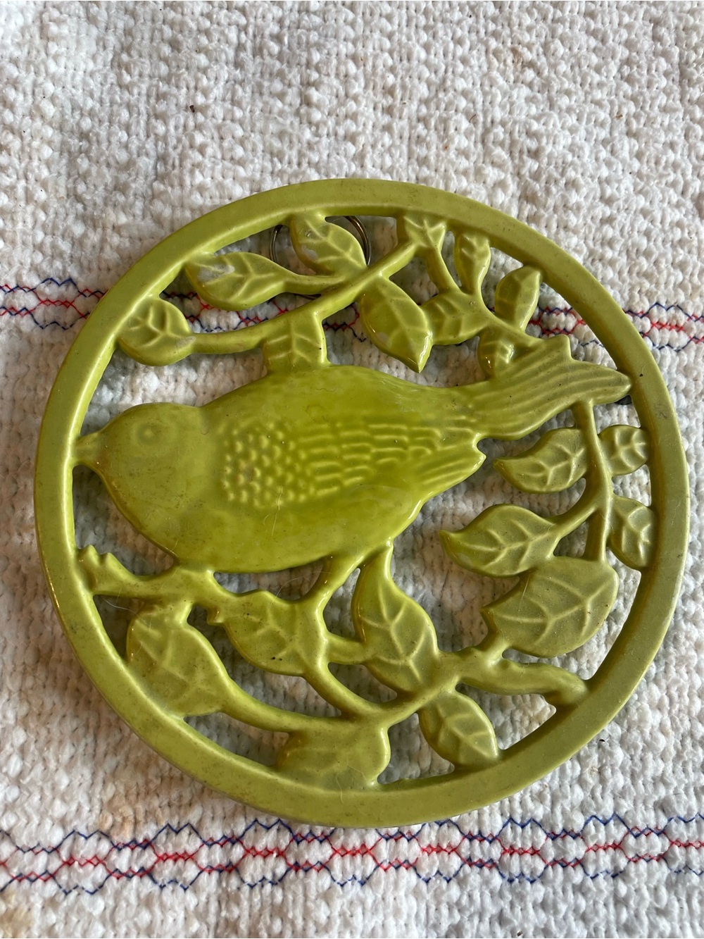 OHM Trivet/ Plaque or green bird trivet